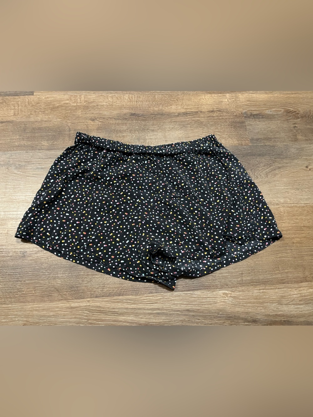 Reformation Polka Dot Sleep Shorts | Black Multi | Medium | Elastic Waist